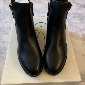 Steve Madden Leather Mini-Stud Ankle Boots